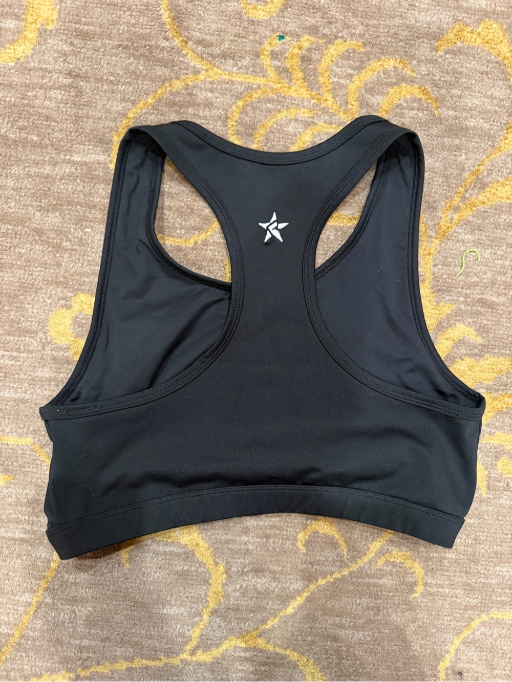 Black Athletic Rhinestone Sports Bra & Skort Set - Picture 6 of 6